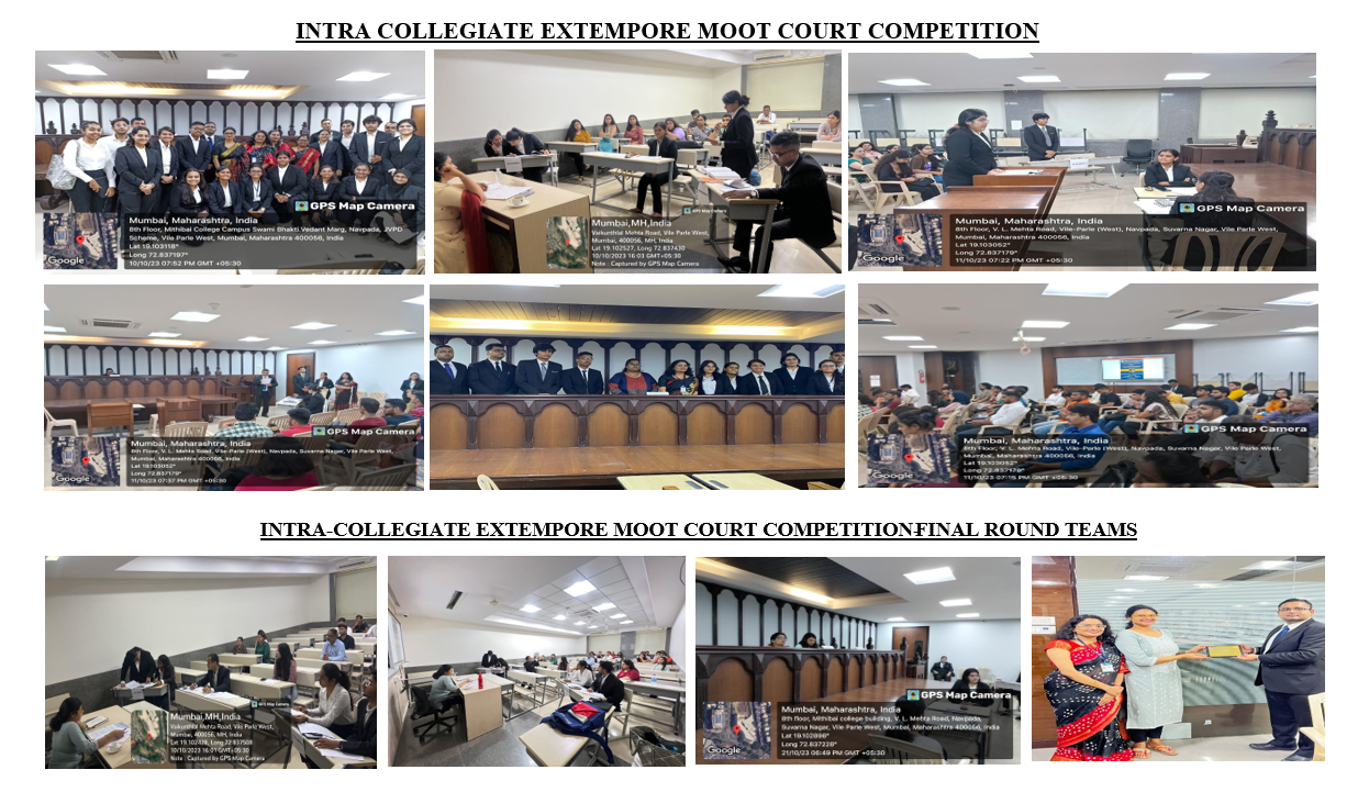 INTRA COLLEGIATE EXTEMPORE MOOT COURT COMPETITION