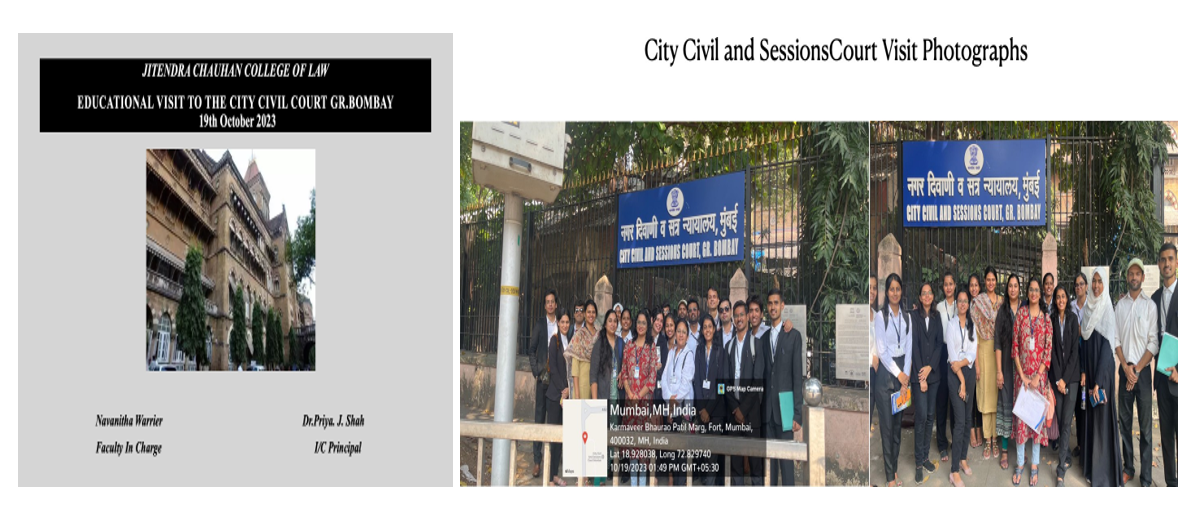 Visit to City Civil and Sessions Court Greater Bombay